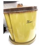 MCM 1970 Chenico 4 Piece Canister Set on Lazy Susan