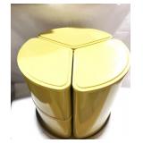 MCM 1970 Chenico 4 Piece Canister Set on Lazy Susan