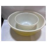 Pyrex Large Yellow Bowl and Small Bowl
