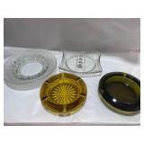 4 Glass Ashtrays Holiday Inn