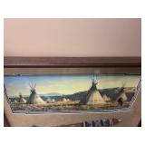 Limited Edition Jim Hautman Lakota Village Shadowbox Native American Display Authentic Pipe LOW RESERVE $150