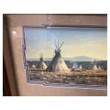 Limited Edition Jim Hautman Lakota Village Shadowbox Native American Display Authentic Pipe LOW RESERVE $150