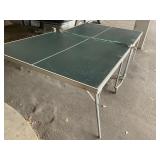 folding ping pong table with new net 4, new set of 4 paddles, and balls