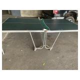 folding ping pong table with new net 4, new set of 4 paddles, and balls