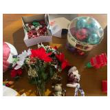 Lot of Christmas decorations and ornaments