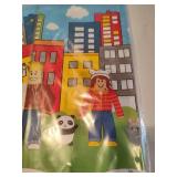 "Party Town" Happy Birthday Candles and Table Cloths