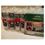 Large Lot of Green Bay Packer Plastic Cups and Game Day Banner