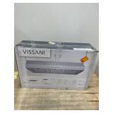 Vissani Sarela 30 in. W x 7 in. H 500CFM Convertible Under Cabinet Range Hood in Stainless Steel with LED Lights and Filter