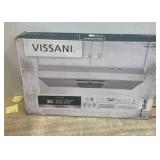 Vissani Arno 30 in. 240 CFM Convertible Under Cabinet Range Hood in White with Lighting and Charcoal Filter