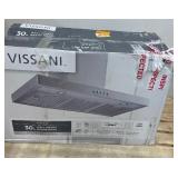 ViVissani Lora 30 in. 350 CFM Convertible T-Shape Wall Mount Range Hood in Stainless Steel with Charcoal Filters and LED Lighting