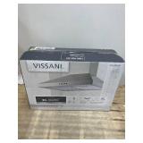 Vissani Siena 30 in. 350CFM Convertible Pyramid Wall Mount Range Hood in Stainless Steel with Charcoal Filter and LED Lighting