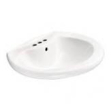 Glacier Bay Shelburne 8.2 in. Pedestal Sink Basin in White Vitreous China   Customer Returns See Pictures