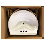 Glacier Bay Shelburne 8.2 in. Pedestal Sink Basin in White Vitreous China   Customer Returns See Pictures