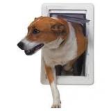 Lot of  Ideal Pet Products 7.25 in. x 13 in. Medium Ruff Weather Frame with Dual Flaps Dog and Pet Door Mount Door  Customer Returns See Pictures