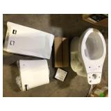 Glacier Bay Power Flush 12 inch Rough In Two-Piece 1.28 GPF Single Flush Elongated Toilet in White Seat Included  Customer Returns See Pictures