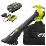 RYOBI 40V Vac Attack Cordless Leaf Vacuum/Mulcher and Lawn and Leaf Bag with 5.0 Ah Battery and Charger Customer Returns See Pictures