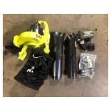 RYOBI 40V Vac Attack Cordless Leaf Vacuum/Mulcher and Lawn and Leaf Bag with 5.0 Ah Battery and Charger Customer Returns See Pictures