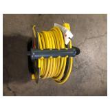 Link2Home 60 ft. 14/3 Extension Cord Storage Reel with 4 Grounded Outlets and Overload Circuit Breaker   Customer Returns See Pictures