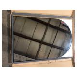 XRAMFY 24 in. W x 36 in. H Arched Black Aluminum Alloy Framed Wall Mirror Customer Returns See Pictures