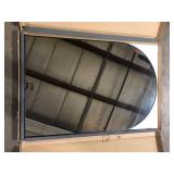 XRAMFY 24 in. W x 36 in. H Arched Black Aluminum Alloy Framed Wall Mirror Customer Returns See Pictures