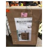 Glacier Bay Lyton 25 in. Single Sink Sand Bath Vanity with White Cultured Marble Top (Assembled) Customer Returns See Pictures
