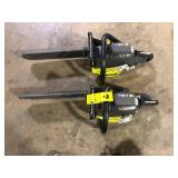 Lot  of RYOBI 16 in. 37cc 2-Cycle Gas Chainsaw  Customer Returns See Pictures