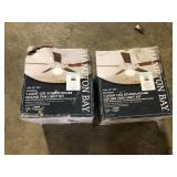 Lot of Hampton Bay 1-Light Multi-Finish Ceiling Fan Globe LED Light Kit  Customer Returns See Pictures