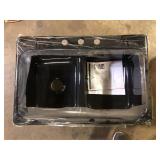 Kitchen Double Sink in Black   Customer Returns See Pictures