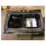 Kitchen Double Sink in Black   Customer Returns See Pictures