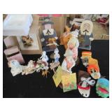 Variety of wood and ceramic Figurin...