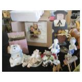 Variety of wood and ceramic Figurin...