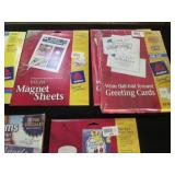 Large supply of Avery ink jet stick...