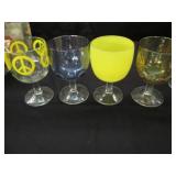 Assortment of colored goblets inclu...
