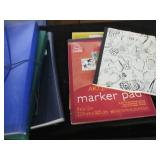 Notebooks, folders, ott light and o...