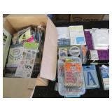 Variety of note pads, scissors and ...