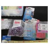 Rubber bands, paper fasteners, craf...