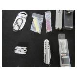 Carabiner hooks, pocket knives and ...