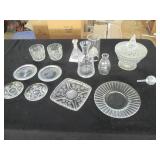 Assortment of cut crystal glassware...
