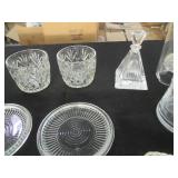 Assortment of cut crystal glassware...