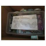 Two box lot of craft supplies and a...