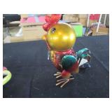 Bright and colorful metal Chicken d...
