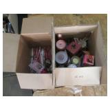 Colorful collection of candles in v...