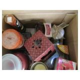 Colorful collection of candles in v...