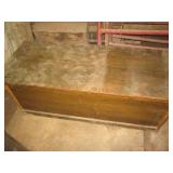 Large vintage hardwood storage trun...