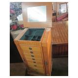 8-Drawer Hardwood Jewelry Armoire. ...