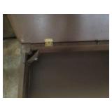 Vintage hardwood piano bench with s...