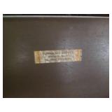 Vintage hardwood piano bench with s...