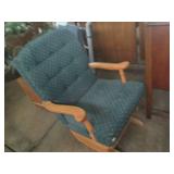 Wood framed and Upholstered Glider ...