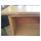Pair of hardwood book shelves plus ...