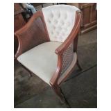 Vintage caned barrel chair...